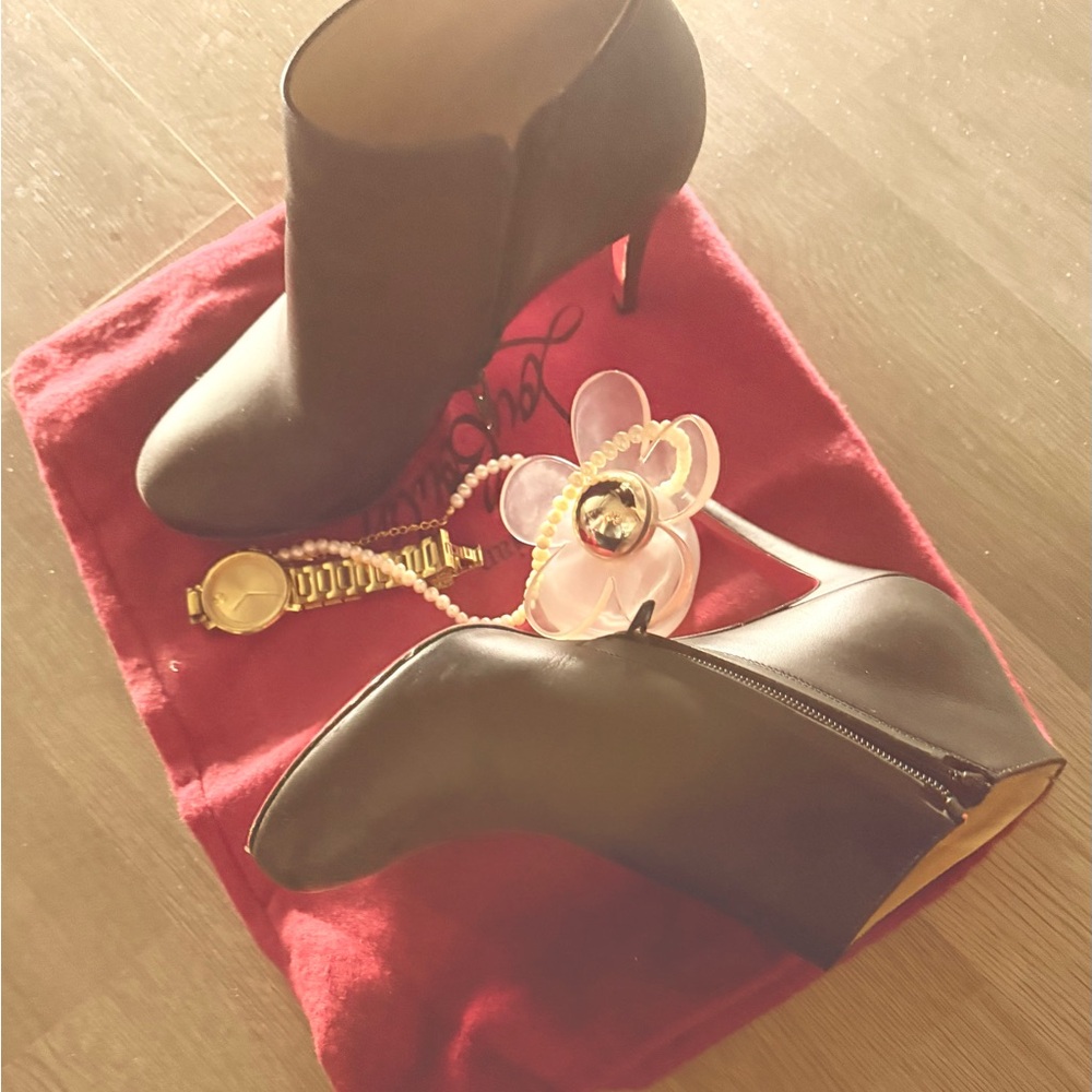 Christian Louboutin Black Heeled Boots
